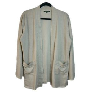 For Cynthia Linen Viscose Blend Medium Jacket Raw Edge Tan Lagenlook Coastal